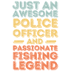 Policeman fishing retro