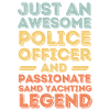 Policeman sand sailing retro