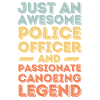 Policeman canoe retro