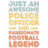 Policeman football retro