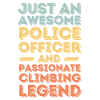 Policeman climbing retro