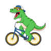 Dino Dinosaure à vélo