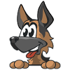 Cartoon Schäferhund
