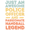 Policier Handball rétro