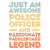 Policeman Paddleboard retro