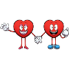 Hearts Couple Holding Hands