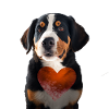 Entlebucher Pies górski Walentynki