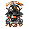 Awesome since 1989, biker's birthday