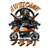 Awesome since 1971, biker's birthday