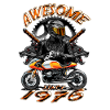Awesome since 1976, biker's birthday