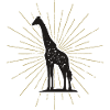 Pretty illuminated giraffe