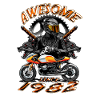 Awesome since 1982, biker's birthday