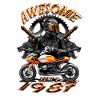 Awesome since 1987, biker's birthday
