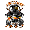 Awesome since 1990, biker's birthday