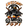 Awesome since 1971, biker's birthday