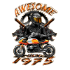 Awesome since 1975, biker's birthday