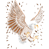 Tribal eagle flying