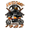 Awesome since 1982, biker's birthday