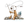 Droll Angler Otter Fishing Saying Fishing