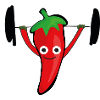 Peppers,chilli,fitness,lifting weights