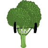 Athlete Broccoli,Lifting Weights, Broccoli