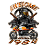 Awesome since 1984, biker's birthday