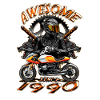 Awesome since 1990, biker's birthday
