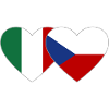 Italy Czech Republic Flag Heart