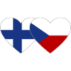Finnland Tschechien Flagge Herz