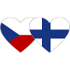 Czech Republic Finland Flag Heart