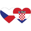 Czech Republic Croatia Flag Heart
