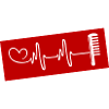 Peigne Coiffeur Pulse Heart Love