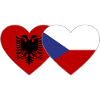 Albanie République tchèque Drapeau Coeur