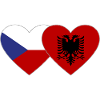République tchèque Albanie Flag Heart