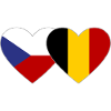 Czech Republic Belgium Flag Heart
