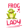 Crazy Frog Lady Women Gift Frog