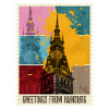 Hamburg Germany City Skyline Stamp