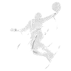 basket-ball basketteur dunk broken splash
