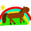 Regenbogen mit Pferd