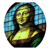Mona Lisa in Window Art