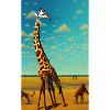 Cool Comic Drawing Giraffe Giraffa