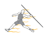 Speerwurfstrecker Leichtathletik Speerwerfer