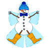Schneeengel Schneemann