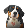 Grand Bouvier Suisse Saint-Valentin