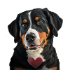 Entlebucher Mountain Dog Saint-Valentin