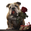 Old English Bulldog Saint-Valentin