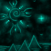 SUN AND PYRAMIDS INDIGO