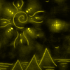 SUN AND YELLOW PYRAMIDS