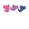 Bi Flag Pride LGBTQ Axolotl