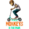 Stunt Scooter Monkey Does Tricks